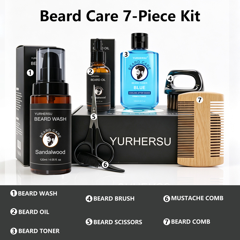 Grooming Kit - Beard grooming kit (7 pieces)3