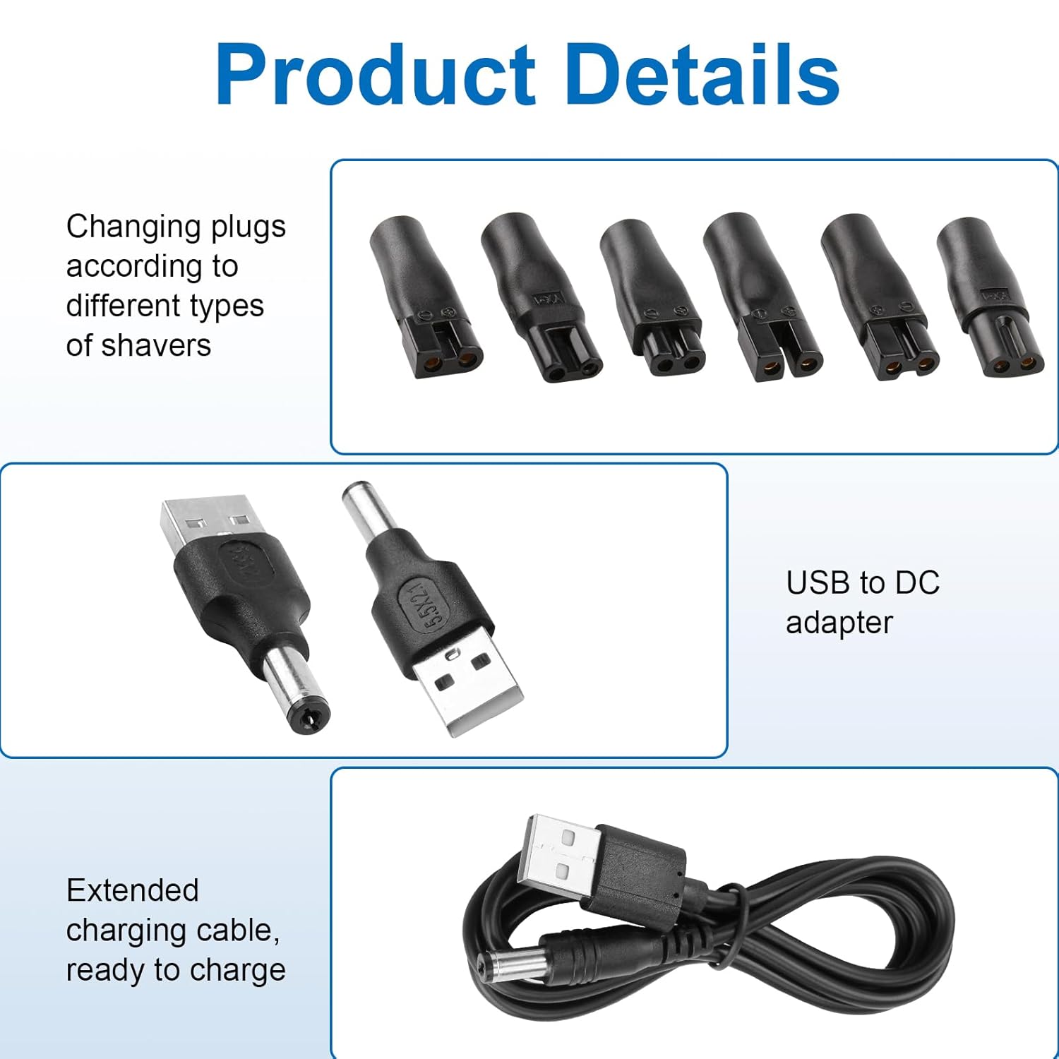 8 PCS Power Cord 5V Replacemen - Beard Trimmer 评论和价格