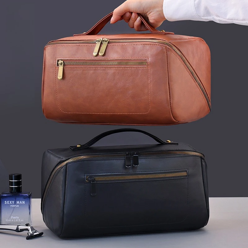 Makeup Bag Vintage PU Travel O - Mens Grooming Travel Kit 评论和价格