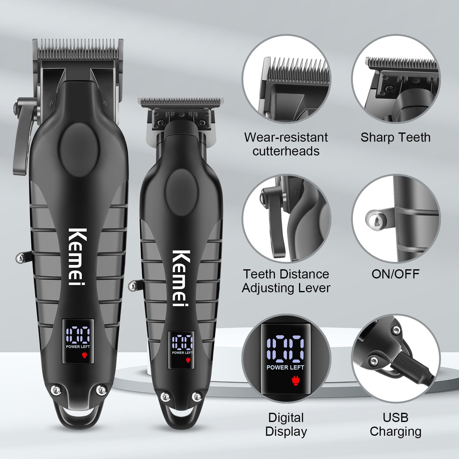 Kemei Hair Clipper Kit for Men - Electric Razor 评论和价格