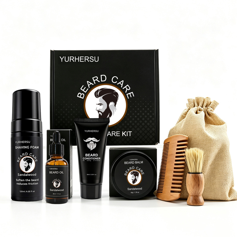 Beard Grooming Kit 7 Pcs Beard - Grooming Scissors 评论和价格